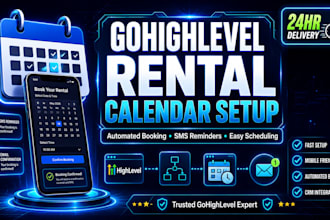 setup gohighlevel rental calendar and booking system