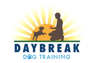 design creative daybreak dog training logo