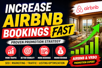do airbnb promotion, airbnb listing SEO, increase bookings with vrbo marketing
