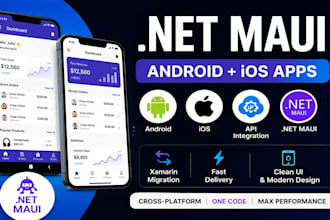 develop maui mobile app for android ios with API integration
