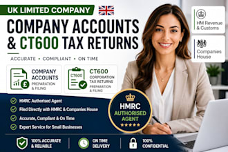prepare UK company accounts and ct600 corporation tax return