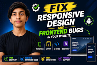 fix responsive design and frontend bugs in your website