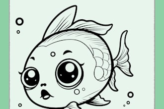 create kids coloring book pages and activity sheets