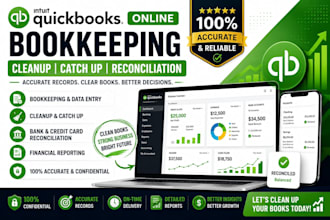 quickbooks online bookkeeping, cleanup and reconciliation