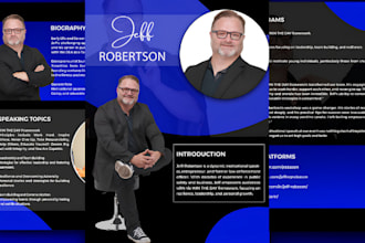 design a high impact epk, media kit, or speaker one sheet