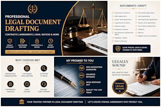 draft professional contracts, agreements and legal documents