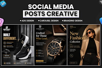 create modern instagram and facebook posts, stories, and ads