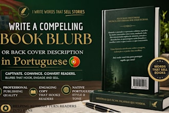 write a compelling book blurb or back cover description in portuguese