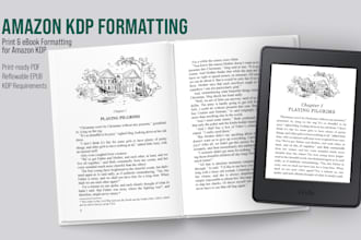 format your book for amazon KDP print and ebook