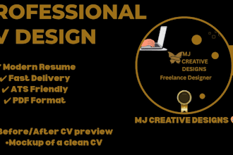 design a professional modern CV or resume