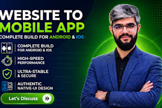 convert website to app for android and ios using flutter