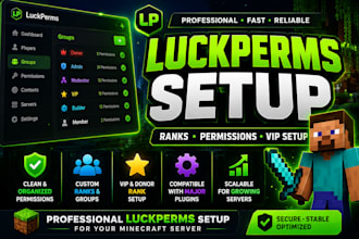 setup luckperms permissions for your minecraft server