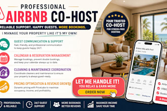 your airbnb co host for guest communication, vrbo and booking com manager