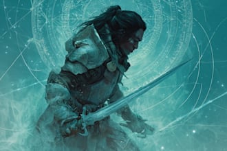 make a character illustration in a fantasy world