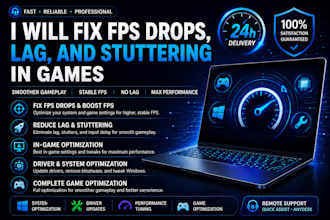 fix fps drops, lag, and stuttering in games