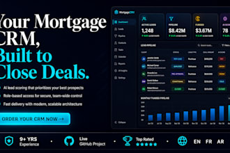 build a custom real estate and mortgage CRM web application