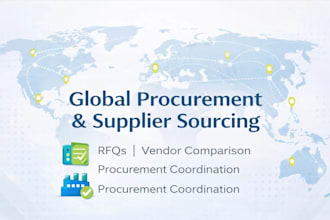be your global procurement specialist for supplier sourcing