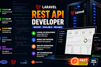 develop secure laravel rest API for mobile and web app