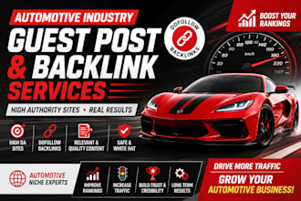 publish automotive  guest posts on high authority automotive blogs