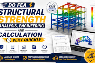 do fea simulation, structural strength analysis, engineering and calculation