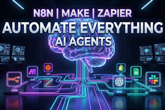 create ai automation workflows using n8n, make, or zapier for your business