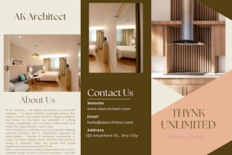 design professional bi fold or tri fold flyers and brochures
