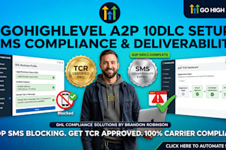 setup gohighlevel a2p 10dlc registration, SMS compliance, and brand verification