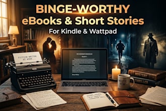 craft a binge worthy ebook or short story for amazon kindle or wattpad