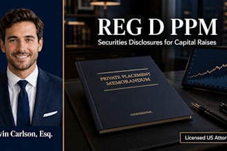 draft your reg d ppm, private placement memorandum as a securities attorney
