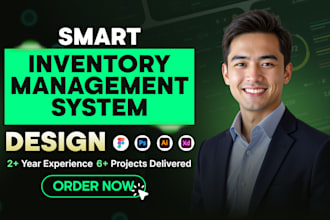 design a professional erp inventory system UI UX in figma
