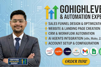 build gohighlevel website, ghl sales funnel, ghl landing page, ghl automation