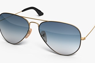 design realistic 3d product design, 3d glass, 3d sunglass, 360 degree spins