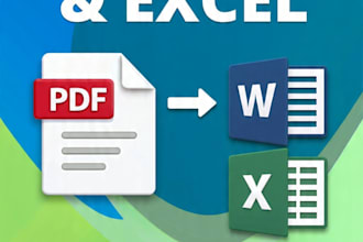 do urgent PDF to word excel typing in 2 hours