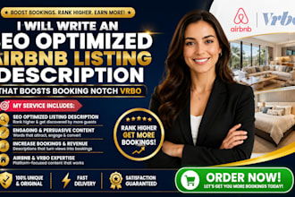 write an seo optimize airbnb listing description that boosts booking notch vrbo