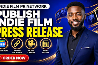 publish film press release or article on top indie film website pr distribution
