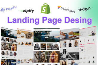 do shopify landing page design and redesign