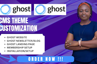 ghost cms website, customize theme and ghost newsletter for growth