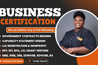 do sam gov registration, cage code, mbe, wosb, bid proposal, llc registration
