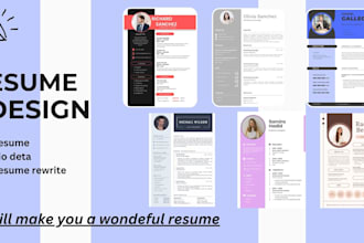 design improvise resume design, bio data,ats resume