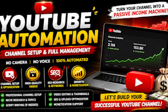 be your faceless video creator for cashcow videos and youtube automation
