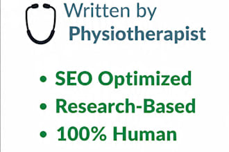 write medical articles, and patient guides as a physiotherapist