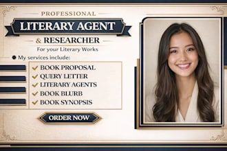 find top active literary agents and write a professional query letter