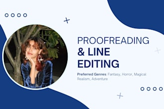 professionally proofread and line edit fiction