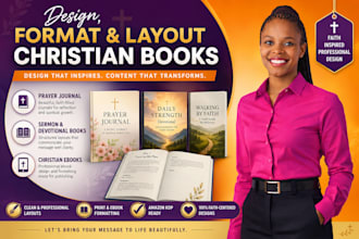 design, format christian ebook, prayer journal, sermon devotional book layout