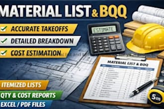 electrical circuit analysis, estimation, fault calculations, bill of quantities