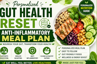 create a personalized gut health reset and anti inflammatory diet meal plan