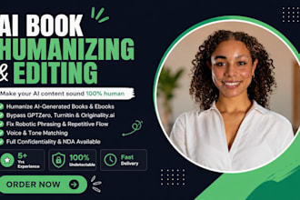 edit, humanize and rewrite your ai generated book, ebook and content