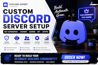 custom discord setup developer chatbot gaming nft crypto discord bot automation