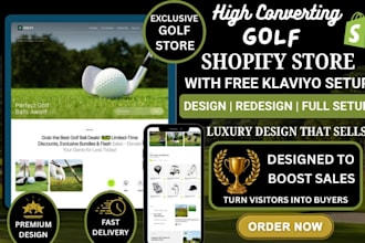 design golf website golf apparel golf club shopify store golf accessories store