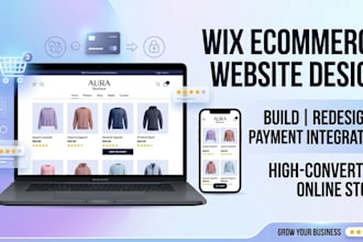 design or redesign wix ecommerce website, wix online store, payment integration